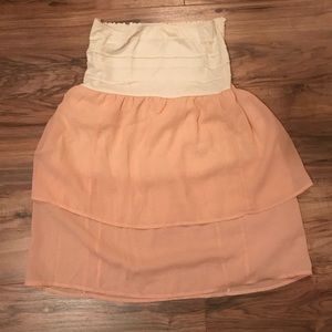 Sweet tube dress peach color